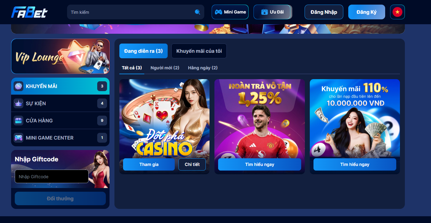 Fabet có ưu thế vượt trội số 1 so với các nhà cái khác